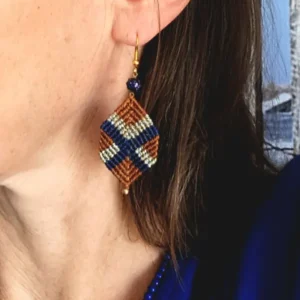 Boucles d’oreilles géométricolore.